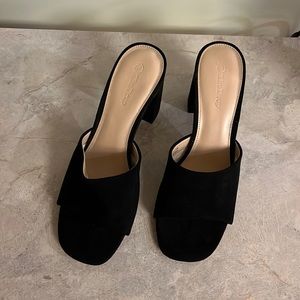 Amazon the drop black suede mules
